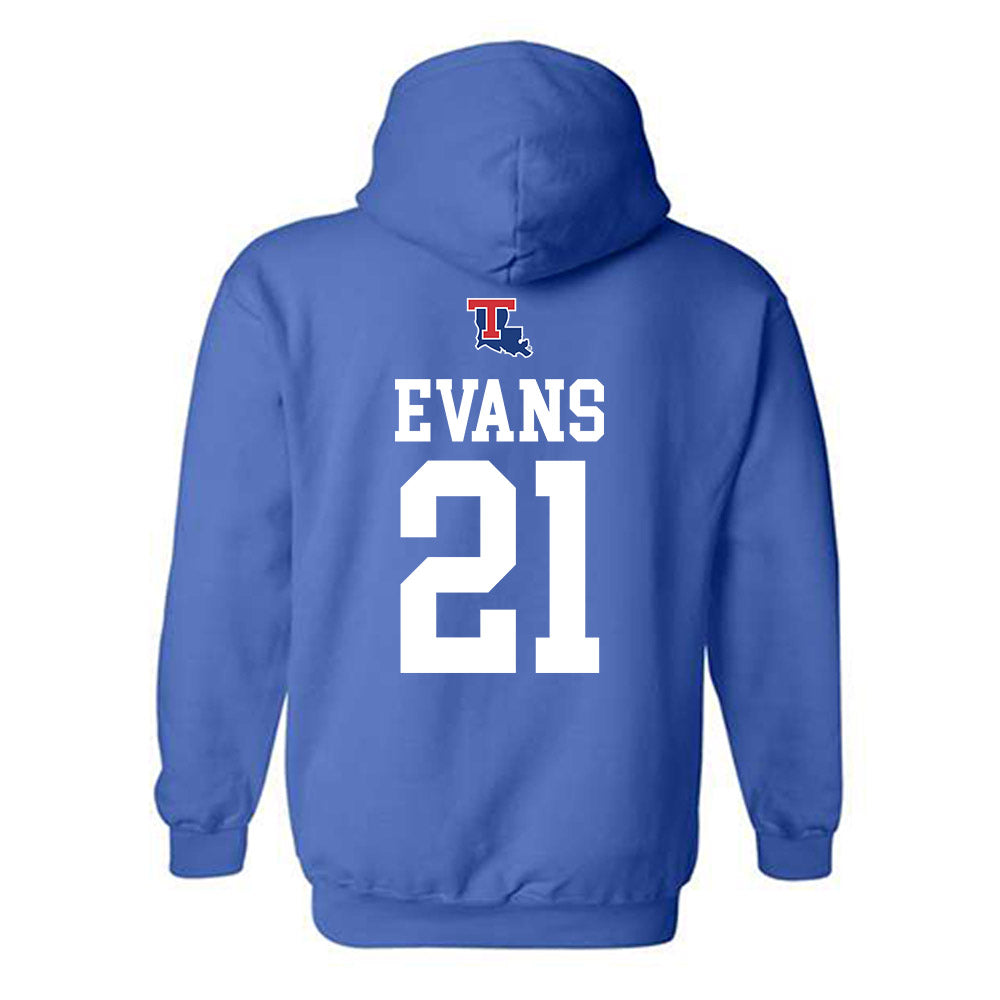 LA Tech - NCAA Women's Basketball : Kennedy Evans - Generic Shersey Hooded Sweatshirt-1