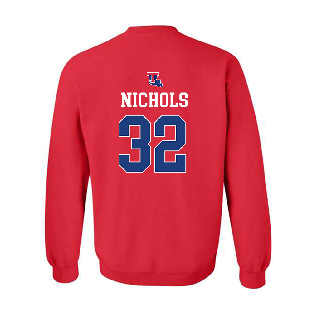 LA Tech - NCAA Baseball : Luke Nichols - Sports Shersey Crewneck Sweatshirt-1
