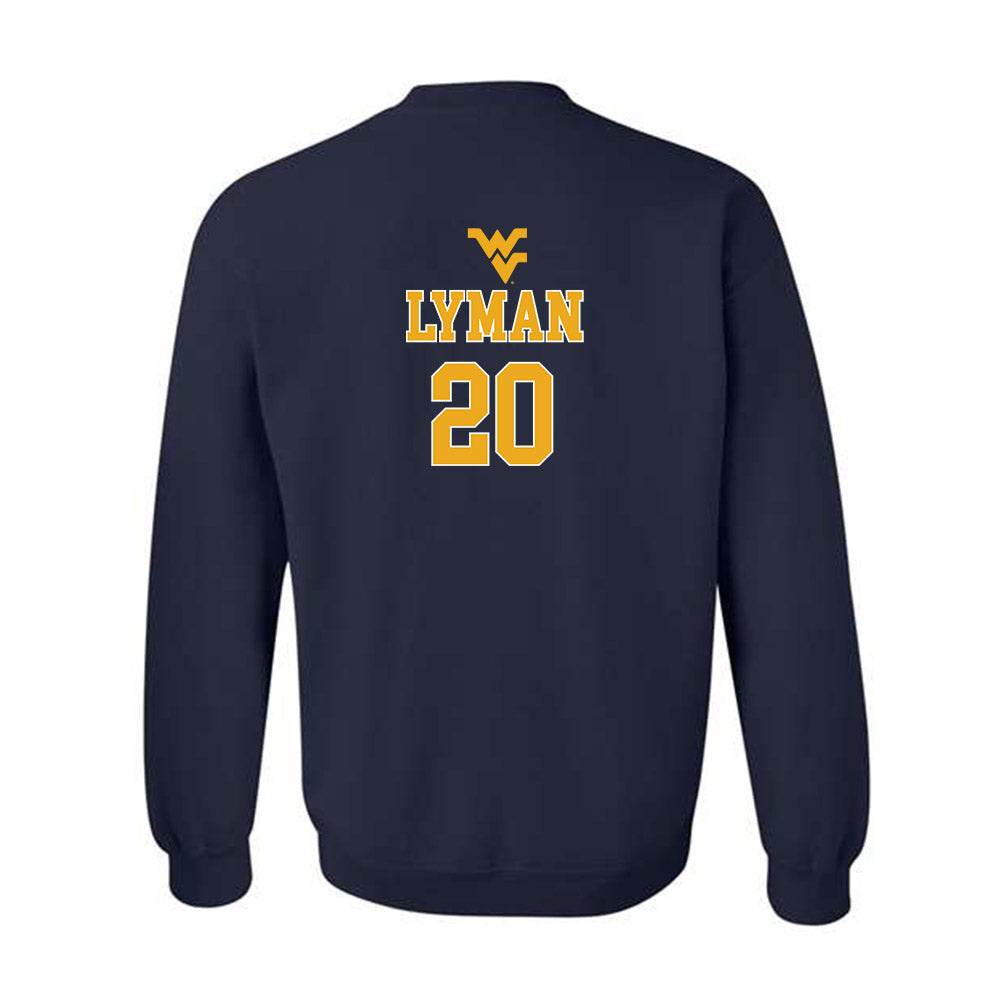West Virginia - NCAA Baseball : Luke Lyman - Generic Sports Shersey Crewneck Sweatshirt-1
