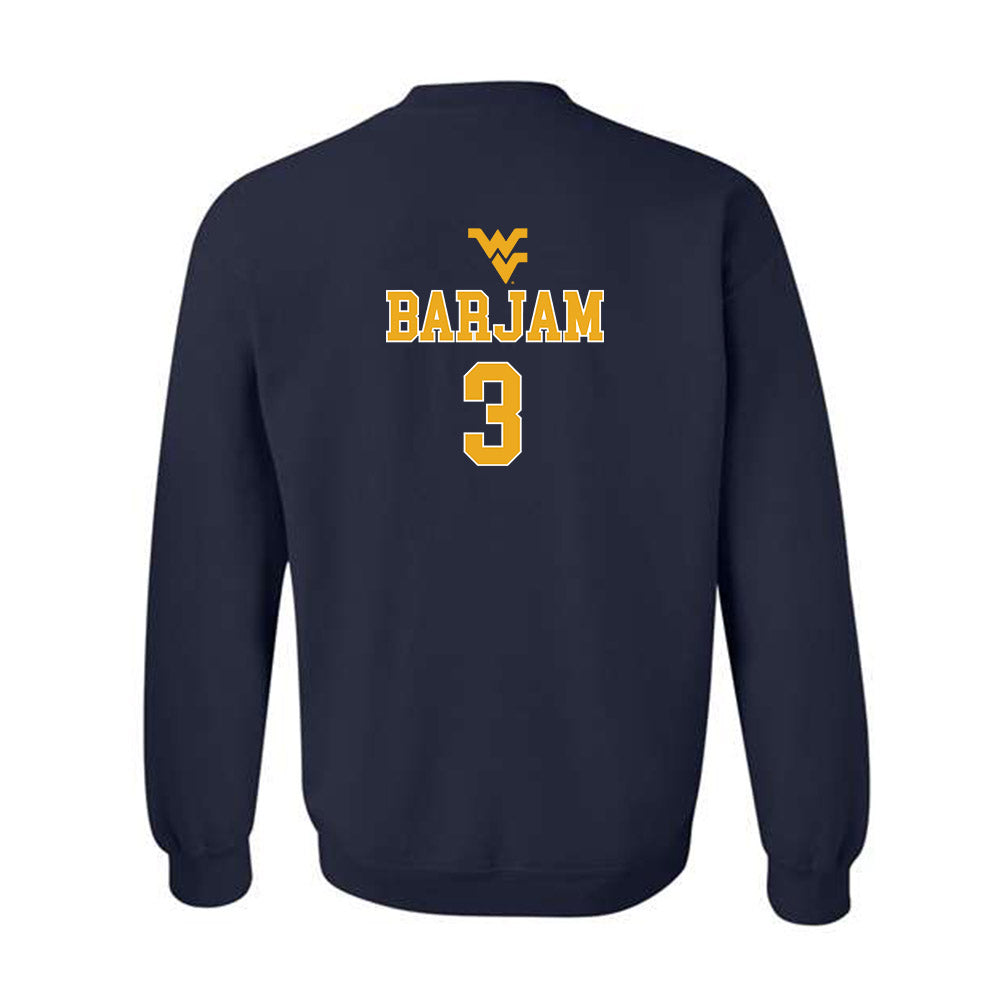 West Virginia - NCAA Baseball : Zahir Barjam - Generic Sports Shersey Crewneck Sweatshirt-1