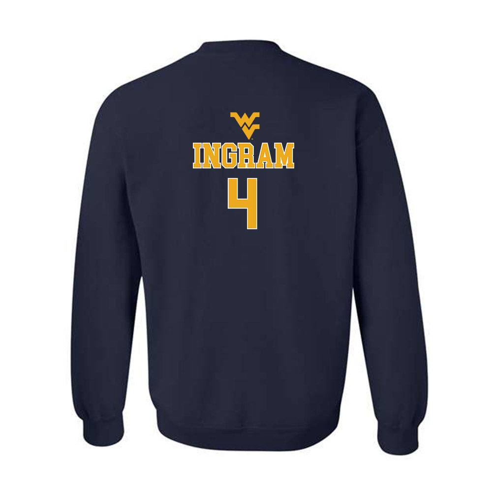 West Virginia - NCAA Baseball : Jackson Ingram - Generic Sports Shersey Crewneck Sweatshirt-1