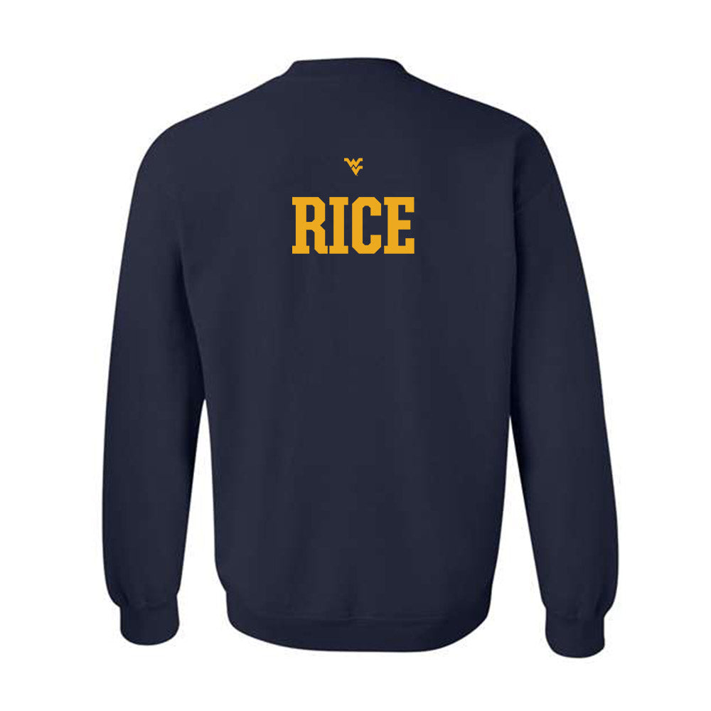 West Virginia - NCAA Women's Gymnastics : Sophia Rice - Sports Shersey Crewneck Sweatshirt-1