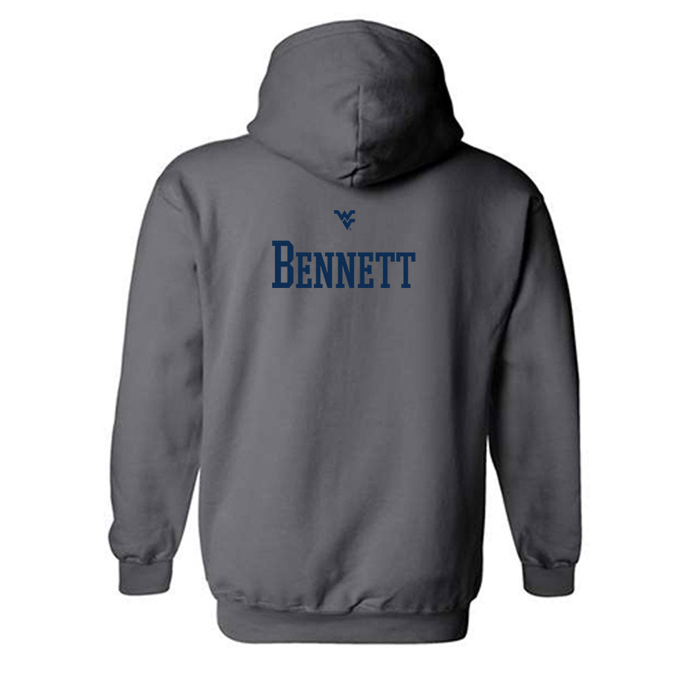 West Virginia - NCAA Men's Swimming & Diving : Preston Bennett - Hooded Sweatshirt Sports Shersey