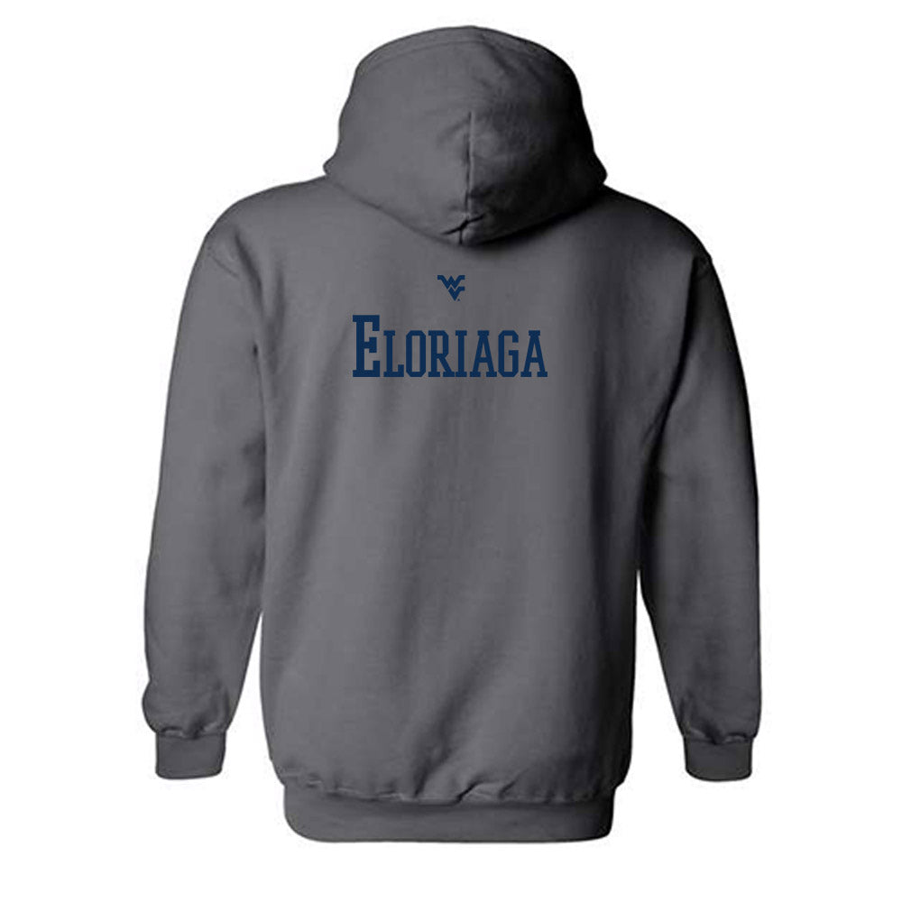West Virginia - NCAA Men's Swimming & Diving : Glenn Eloriaga - Generic Sports Shersey Hooded Sweatshirt-1