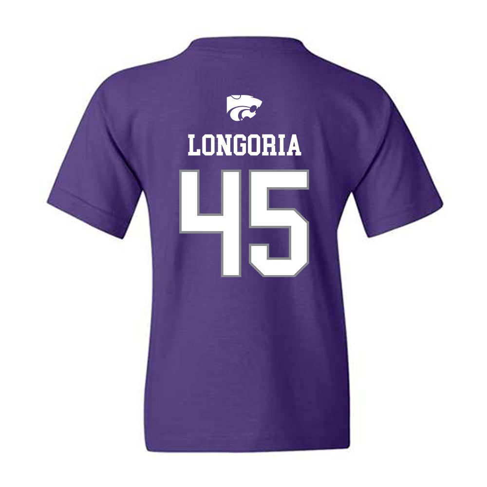 Kansas State - NCAA Baseball : Adan Longoria - Sports Shersey Youth T-Shirt-1