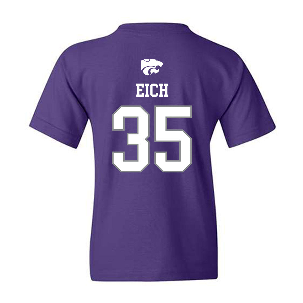 Kansas State - NCAA Baseball : Billy Eich - Sports Shersey Youth T-Shirt-1