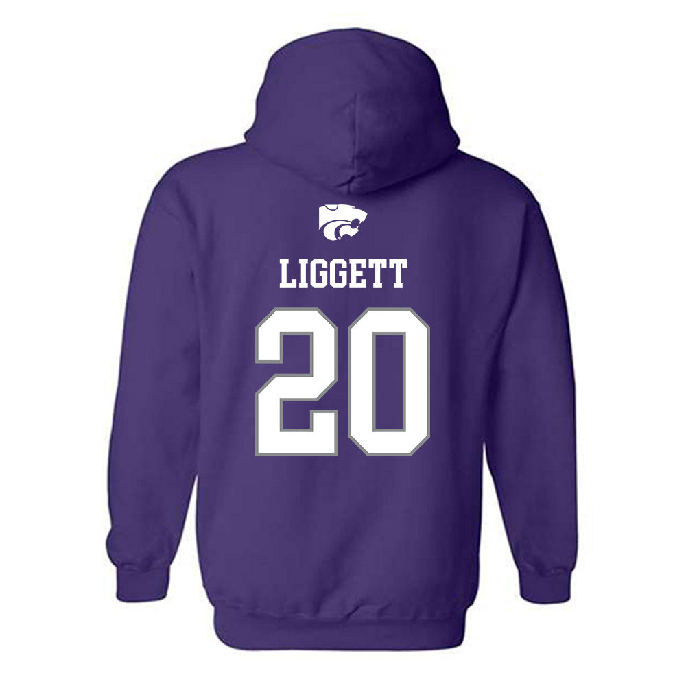 Kansas State - NCAA Baseball : Carson Liggett - Sports Shersey Hooded Sweatshirt-1