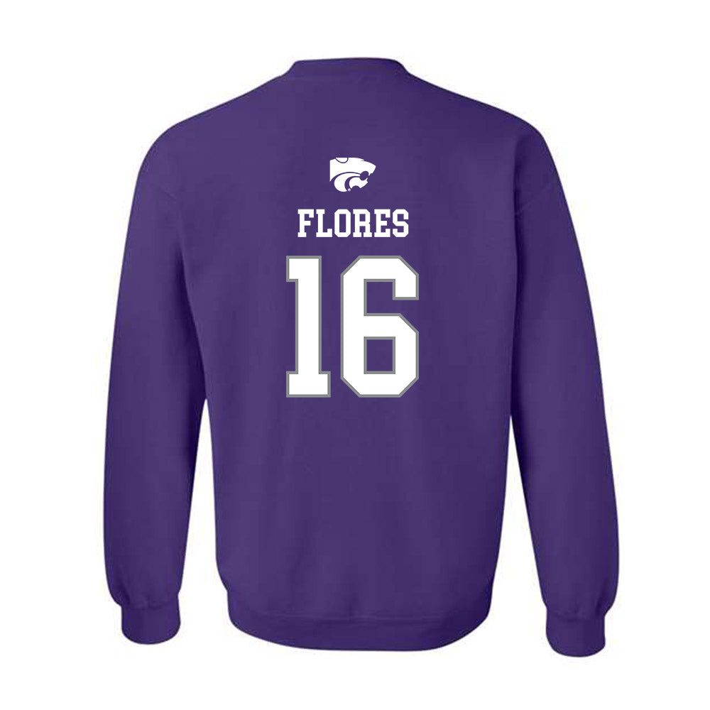 Kansas State - NCAA Baseball : Matthew Flores - Sports Shersey Crewneck Sweatshirt-1