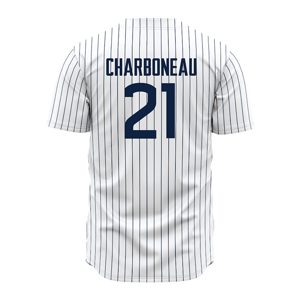 UConn - NCAA Baseball : Logan Charboneau - White Jersey-1