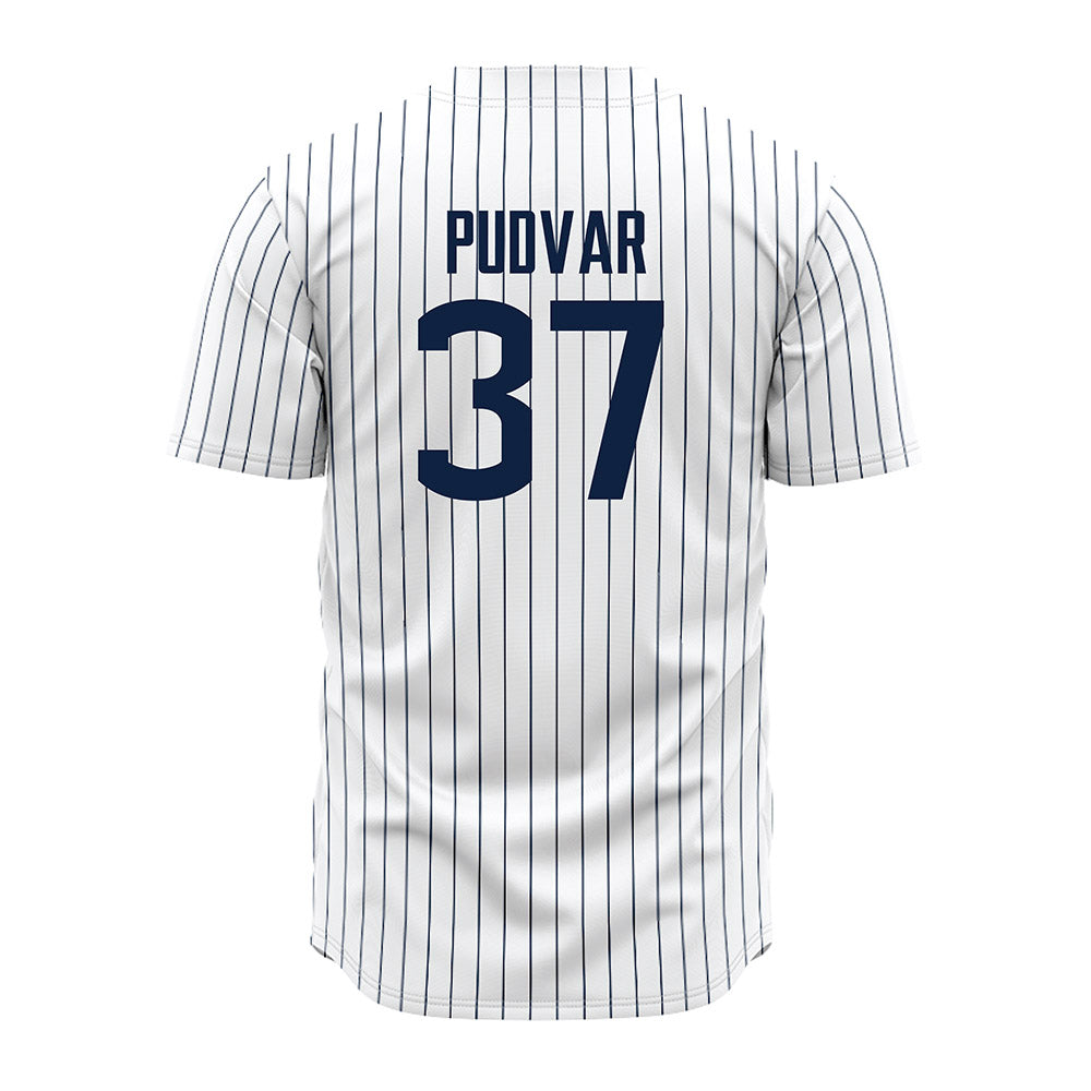 UConn - NCAA Baseball : Oliver Pudvar - White Jersey-1