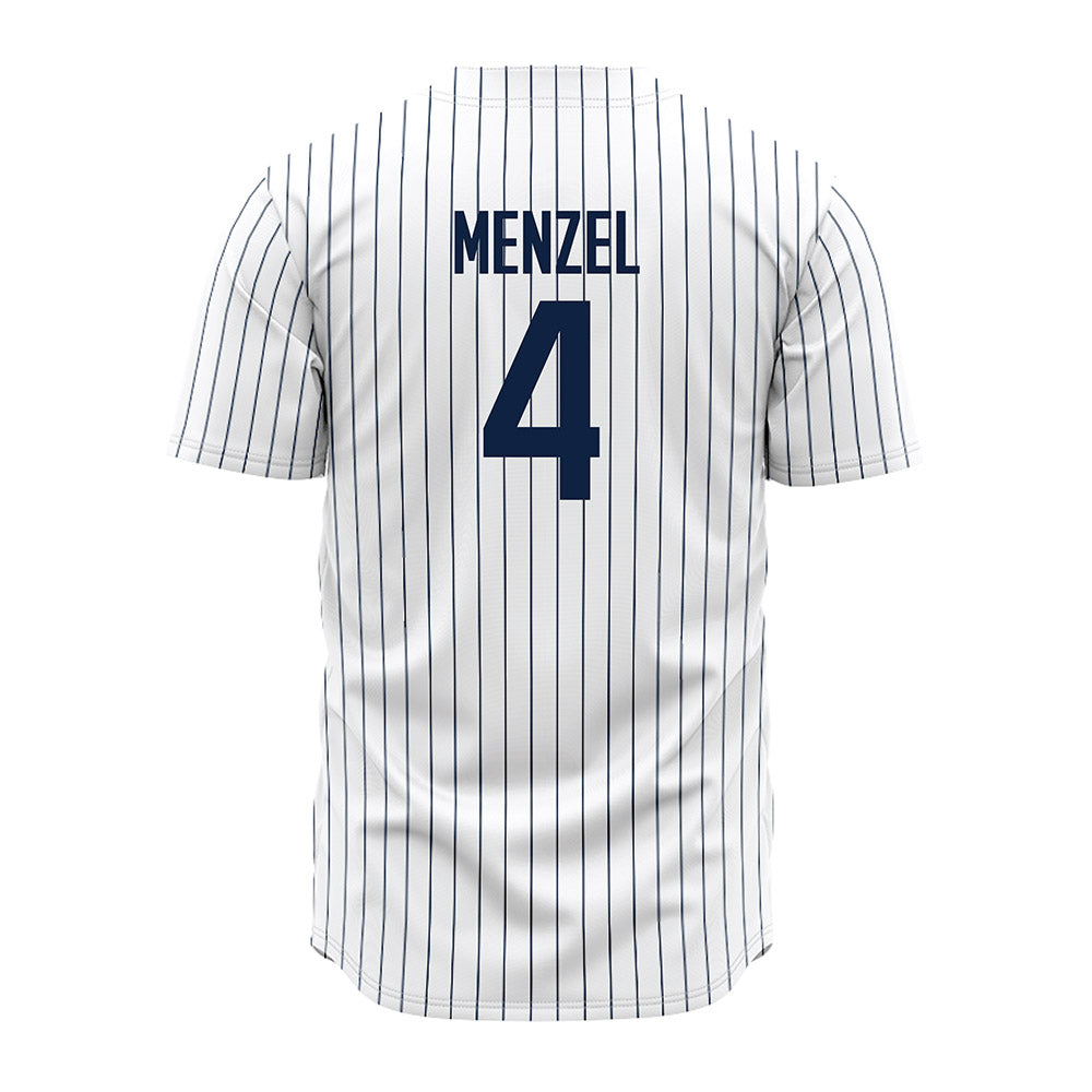UConn - NCAA Baseball : Evan Menzel - White Jersey-1