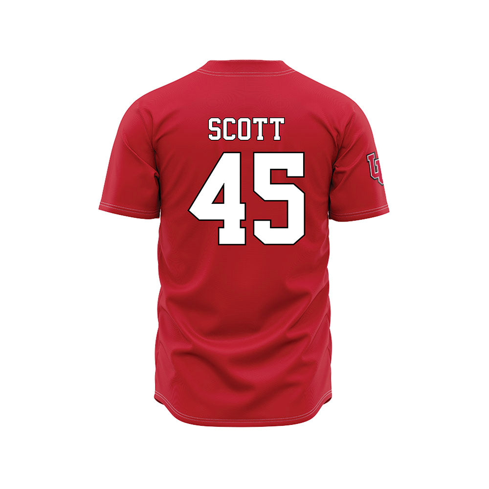 Utah - NCAA Baseball : Griffin Scott - Red Jersey-1