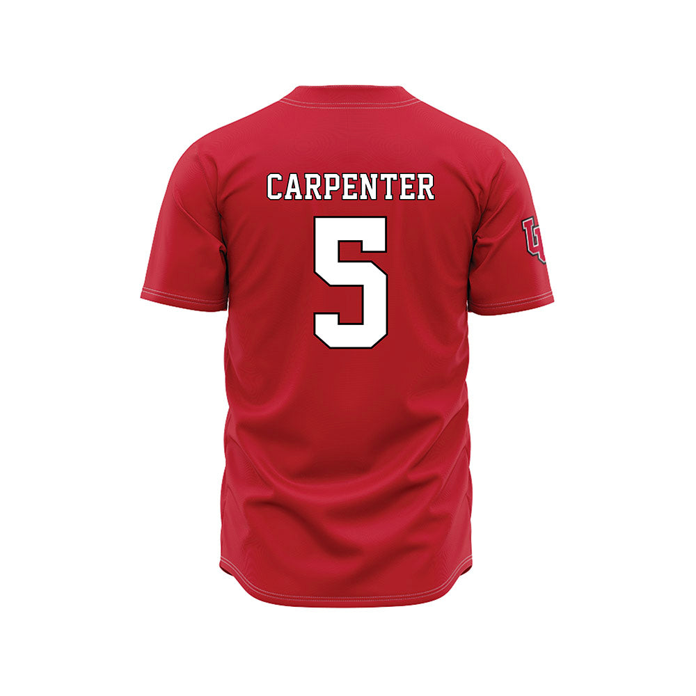 Utah - NCAA Baseball : Kaden Carpenter - Red Jersey-1