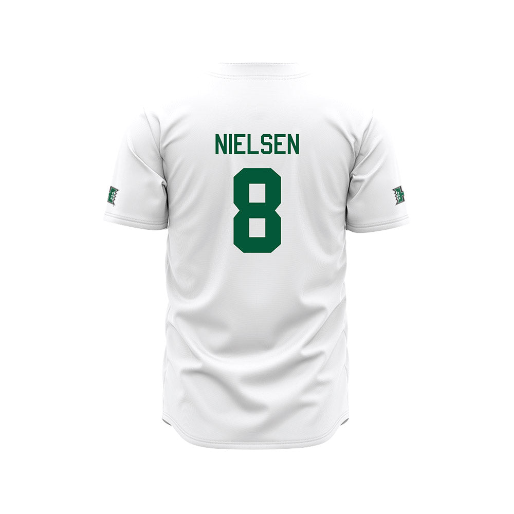 Hawaii - NCAA Baseball : Jarret Nielsen - White Jersey-1