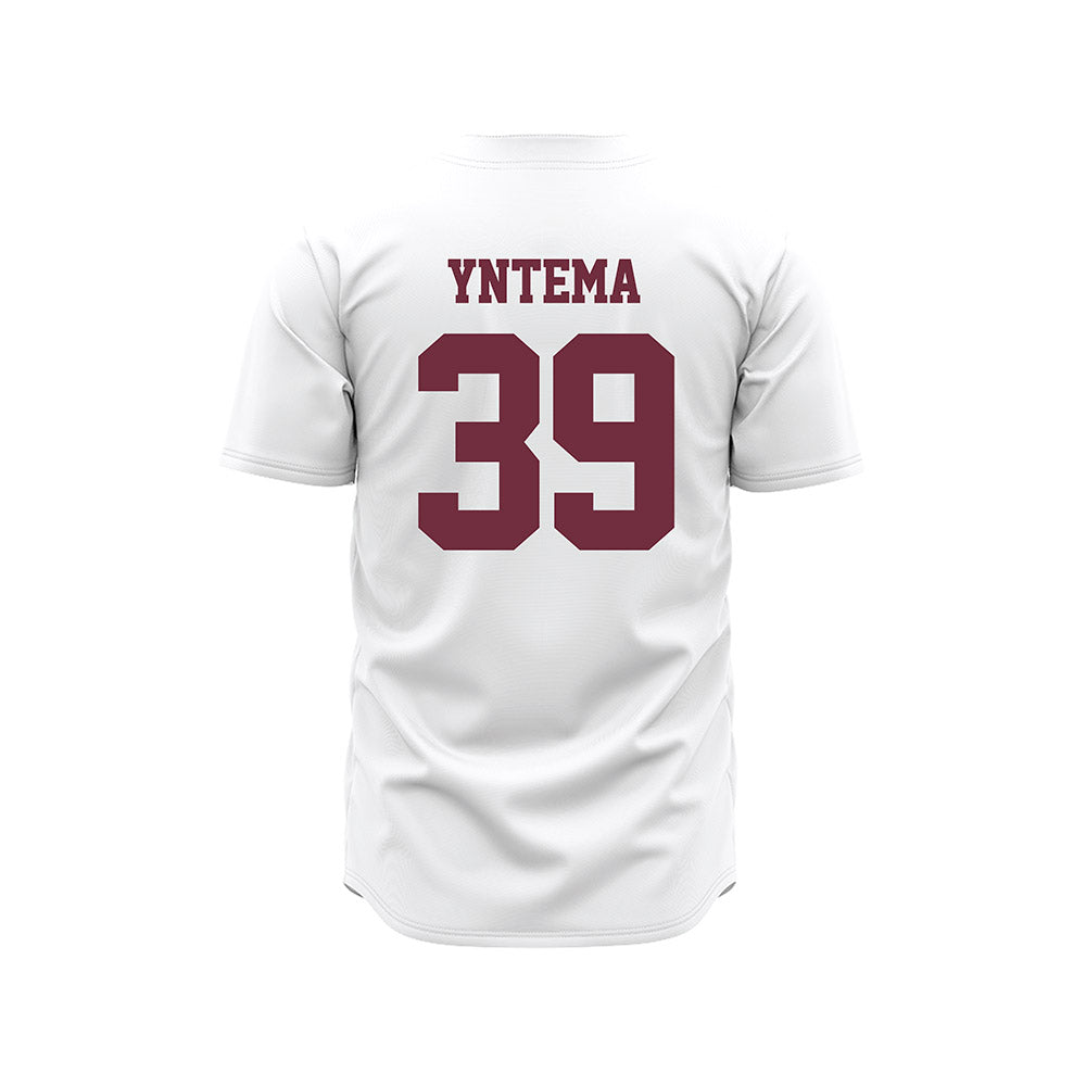 Mississippi State - NCAA Baseball : Graham Yntema - White Pinstripes Jersey-1