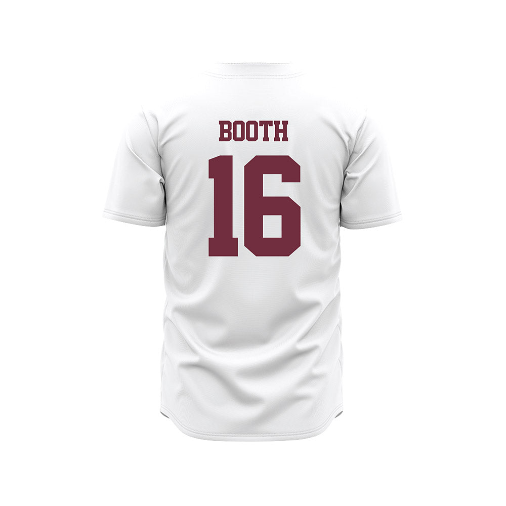 Mississippi State - NCAA Baseball : Braden Booth - White Pinstripes Jersey-1