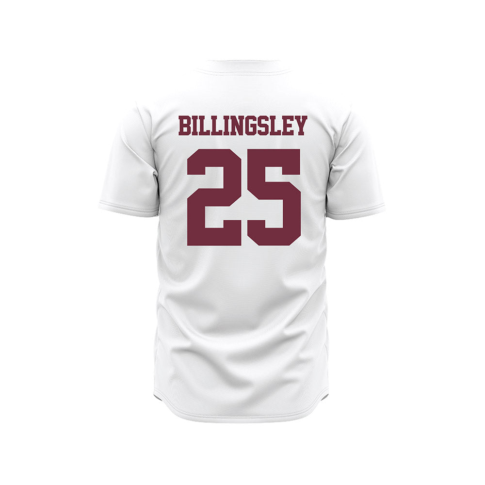 Mississippi State - NCAA Baseball : Chris Billingsley - White Pinstripes Jersey-1