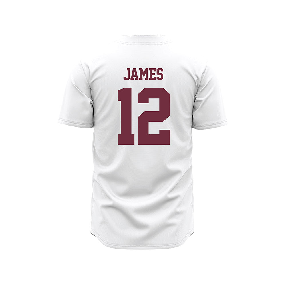 Mississippi State - NCAA Baseball : Chone James - White Pinstripes Jersey-1