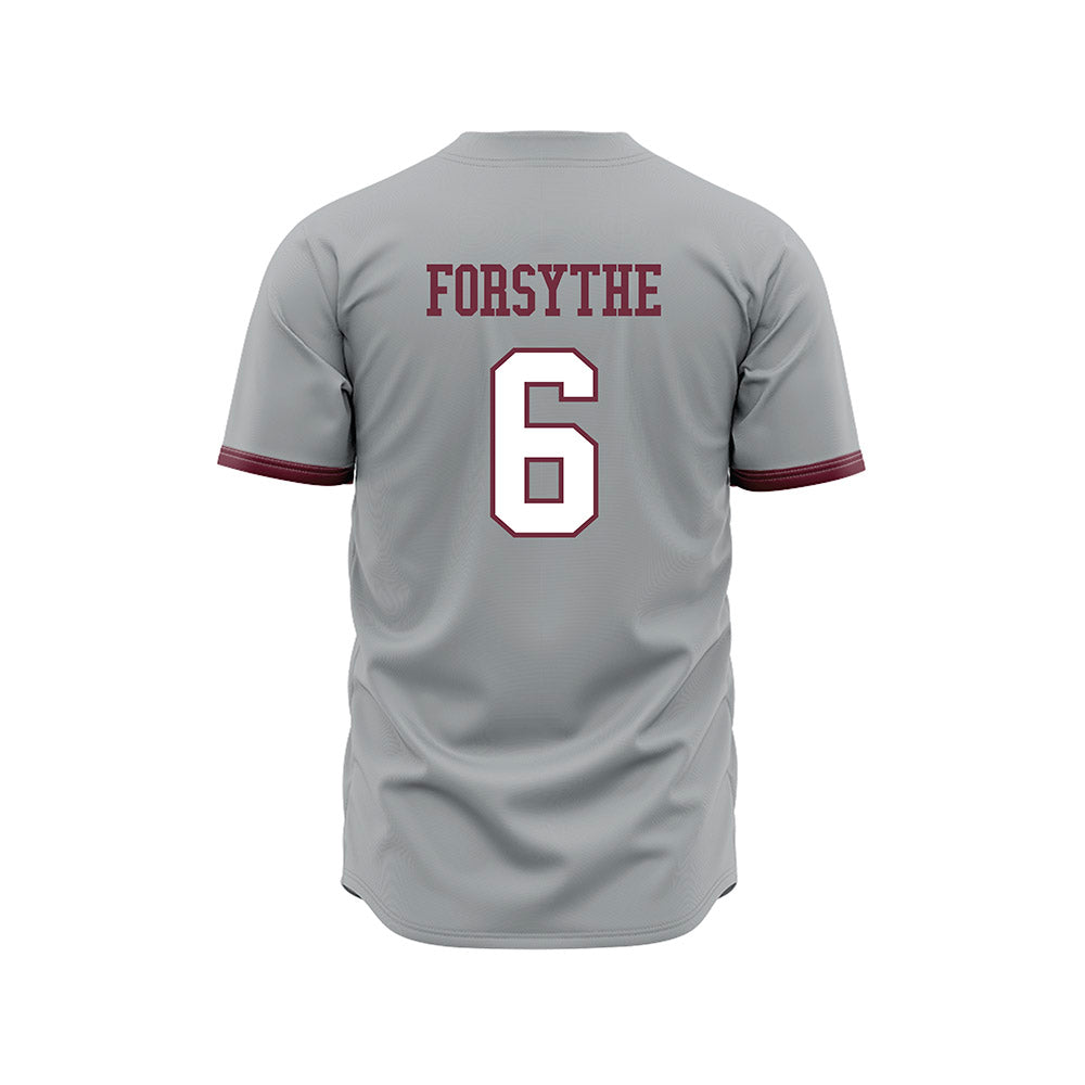 Mississippi State - NCAA Baseball : Logan Forsythe - Gray Slate Jersey-1