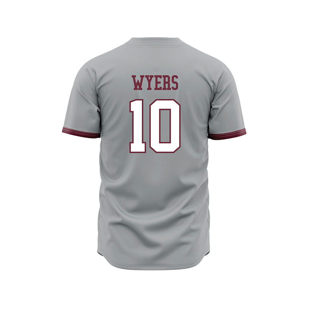 Mississippi State - NCAA Baseball : Drew Wyers - Gray Slate Jersey-1