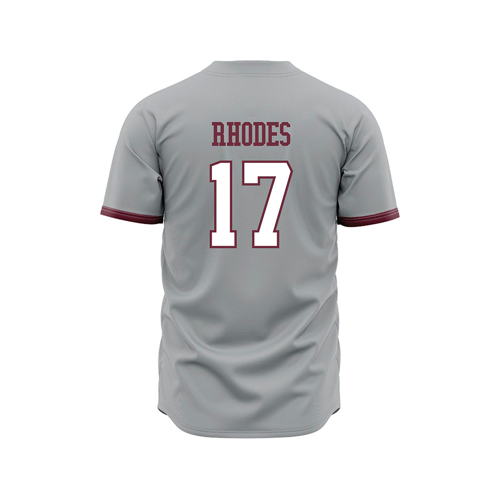 Mississippi State - NCAA Baseball : Parker Rhodes - Gray Slate Jersey-1