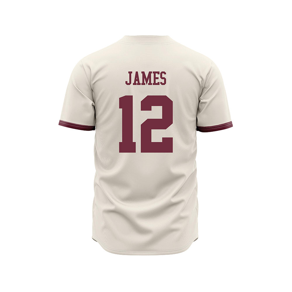 Mississippi State - NCAA Baseball : Chone James - Cream Jersey-1