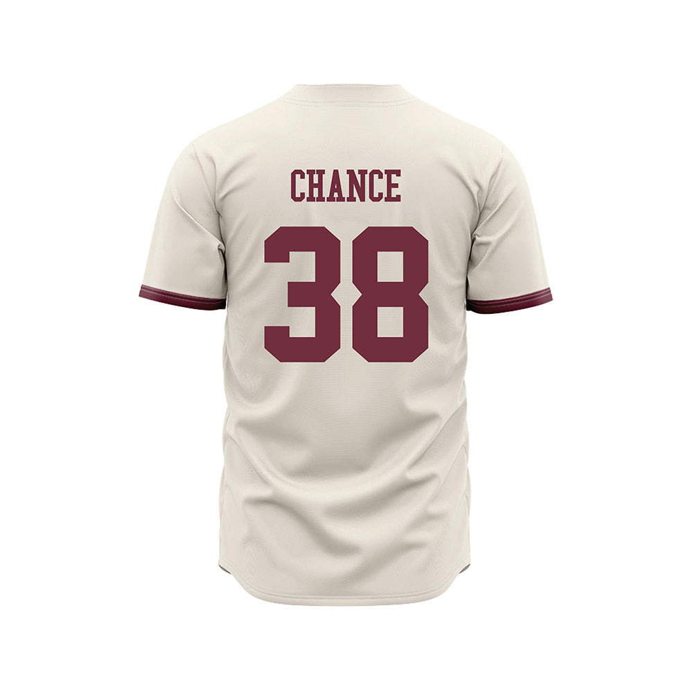Mississippi State - NCAA Baseball : Bryce Chance - Cream Jersey-1