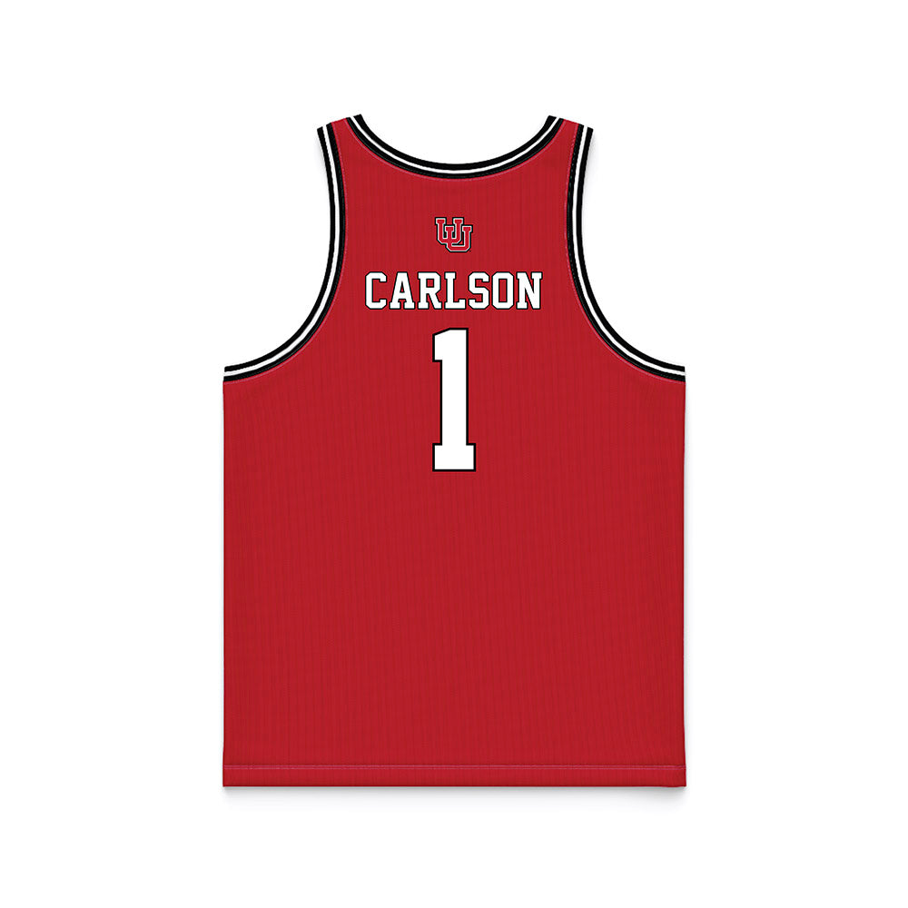 Utah - NCAA Men's Basketball : Ben Carlson - Red Basketball Jersey-1