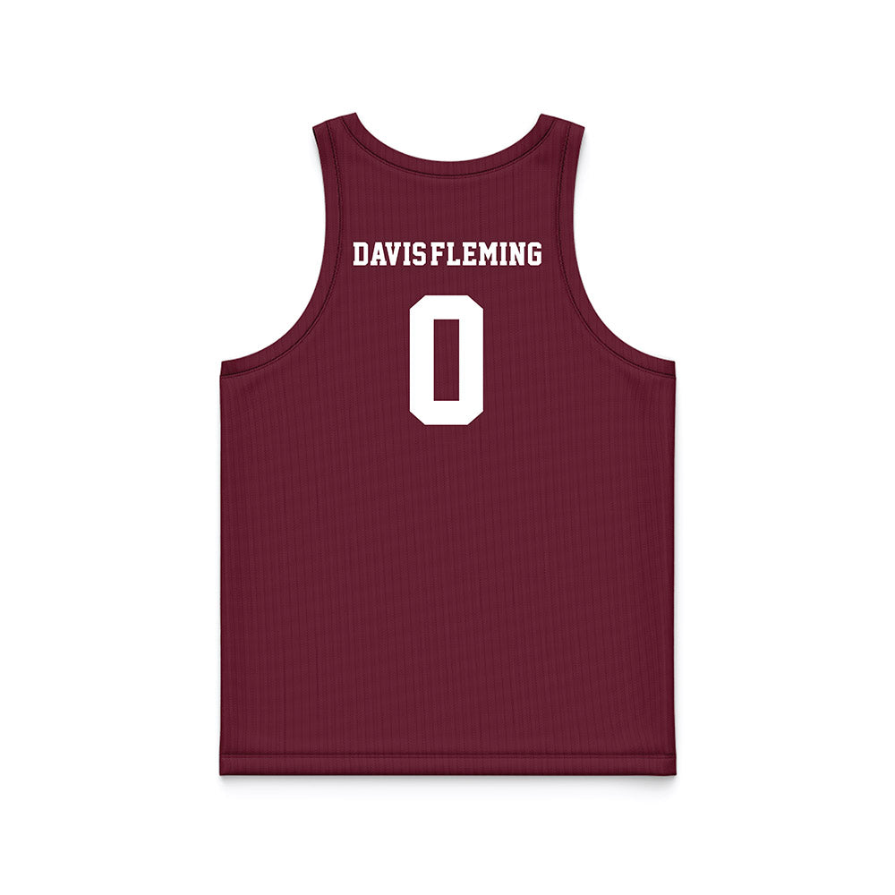 Mississippi State - NCAA Men's Basketball : Jamarion Davis-Fleming - Maroon Basketball Jersey-1
