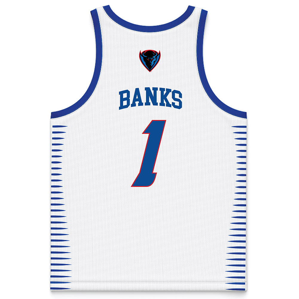 DePaul - NCAA Men's Basketball : Kaleb Banks - White Basketball Jersey-1