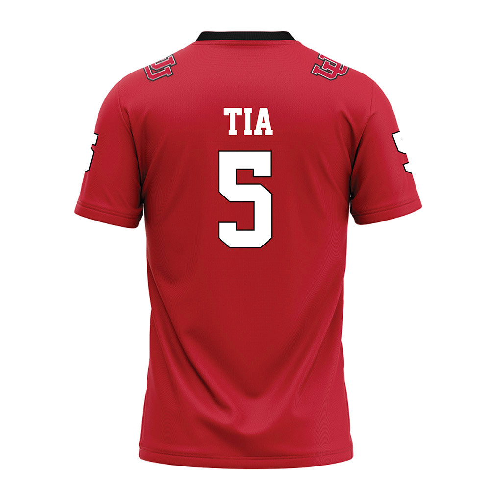 Utah - NCAA Football : Otto Tia - Red Football Jersey-1