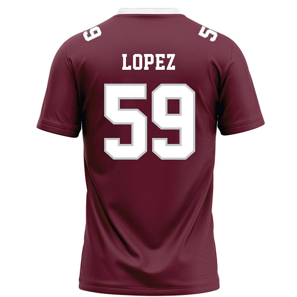 Mississippi State - NCAA Football : Alex Lopez - Maroon Football Jersey-1