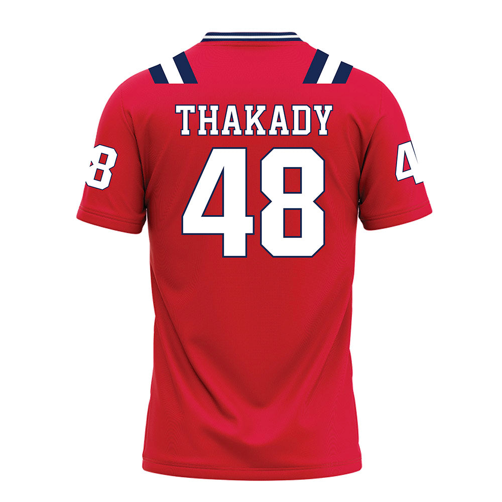 Dayton - NCAA Football : Tommy Thakady - Red Football Jersey-1