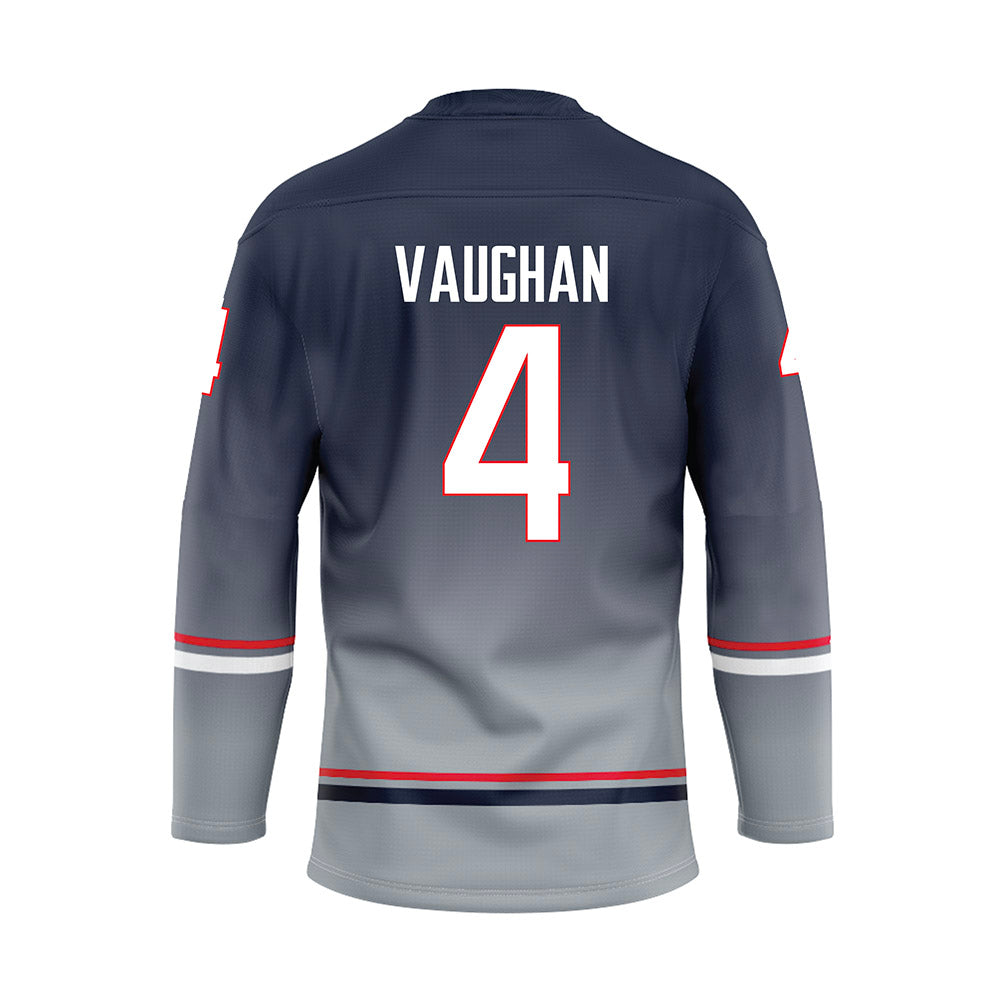 UConn - NCAA Women's Ice Hockey : Teagan Vaughan - Grey Hockey Jersey-1