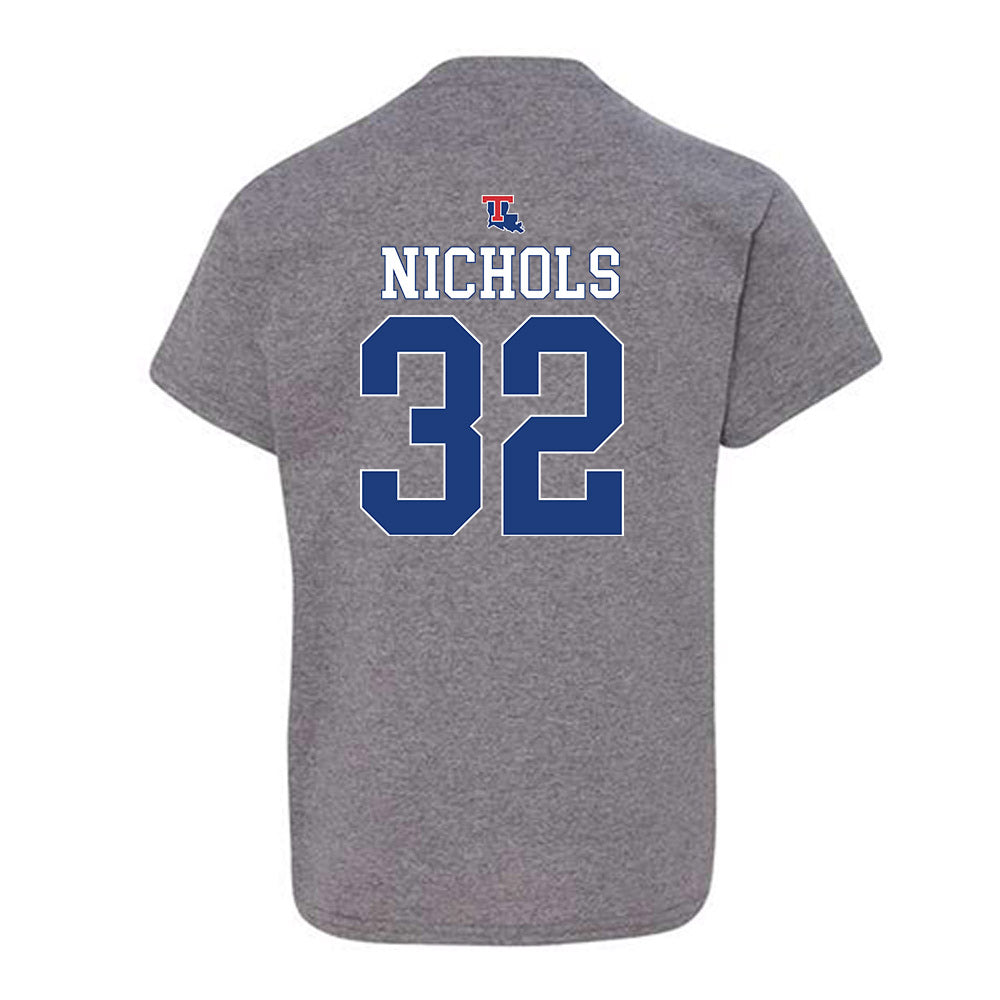 LA Tech - NCAA Baseball : Luke Nichols - Sports Shersey Youth T-Shirt-1