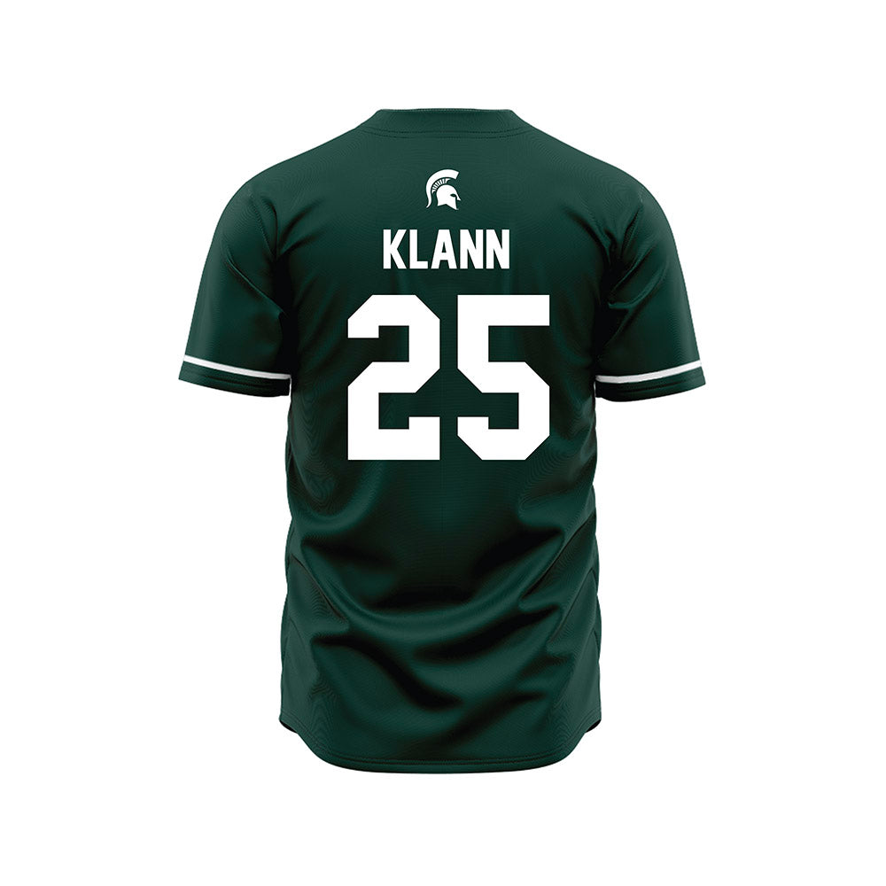 Michigan State - NCAA Baseball : Robert Klann - Green Jersey