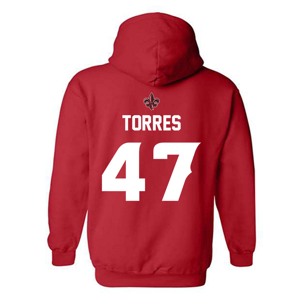 Louisiana - NCAA Baseball : Jose Torres - Hooded Sweatshirt Sports Shersey