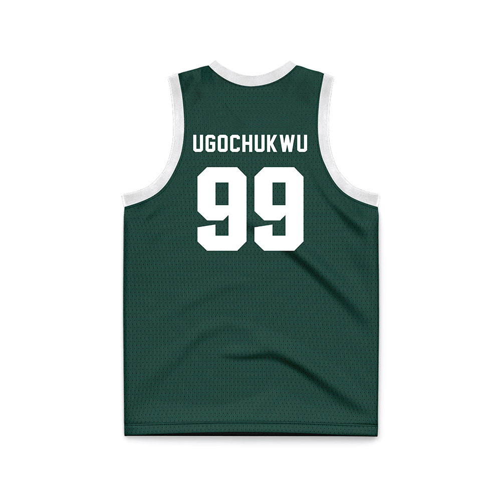 Michigan State - NCAA Men's Basketball : Divine-Collins Ugochukwu - Green Basketball Jersey-1