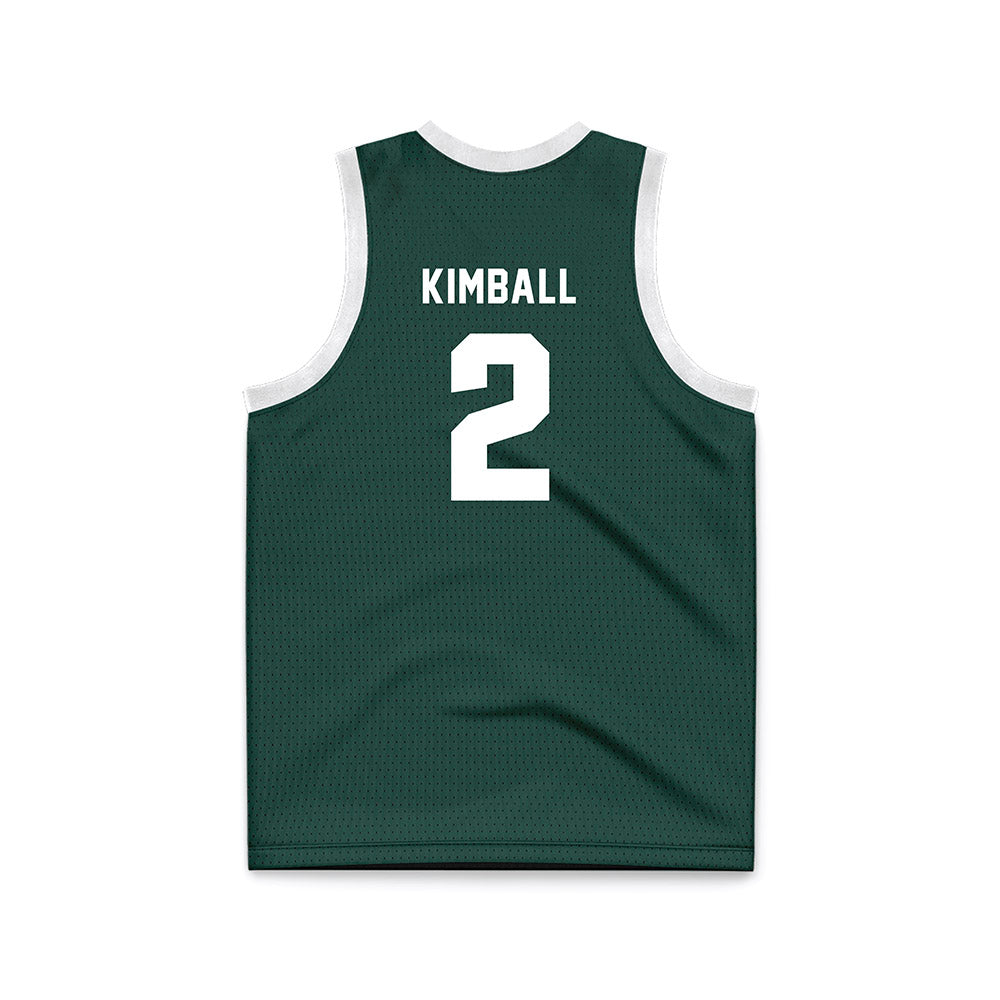 Michigan State - NCAA Women's Basketball : Abbey Kimball - Green Basketball Jersey