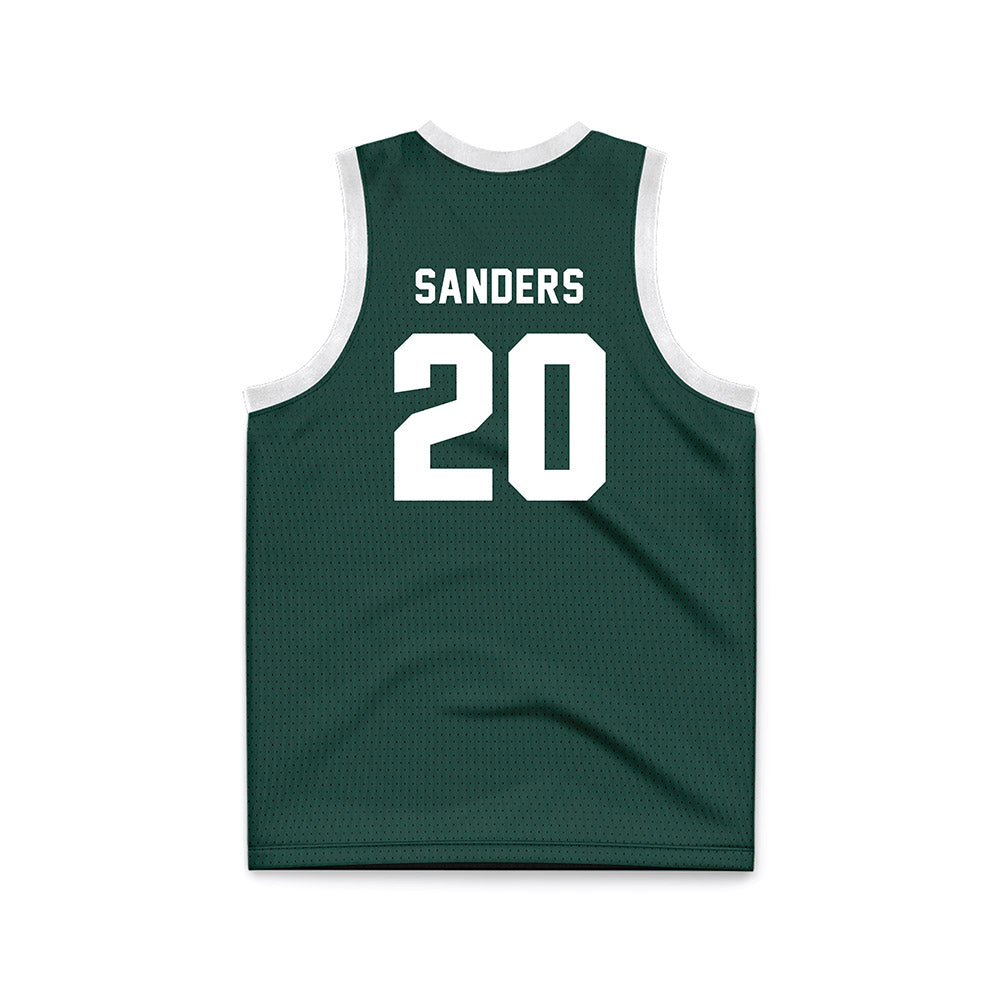 Michigan State - NCAA Men's Basketball : Nick Sanders - Green Basketball Jersey-1