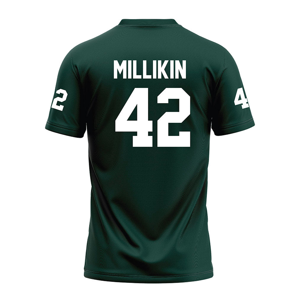 Michigan State - NCAA Football : David Millikin - Green Football Jersey