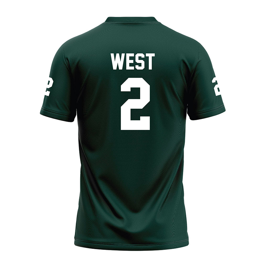 Michigan State - NCAA Football : Aydan West - Green Football Jersey-1
