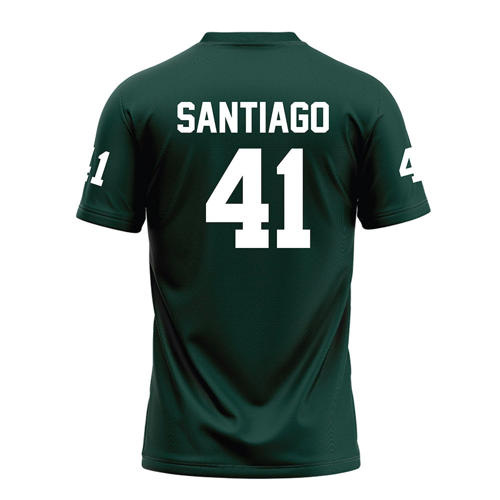 Michigan State - NCAA Football : David Santiago - Green Football Jersey-1