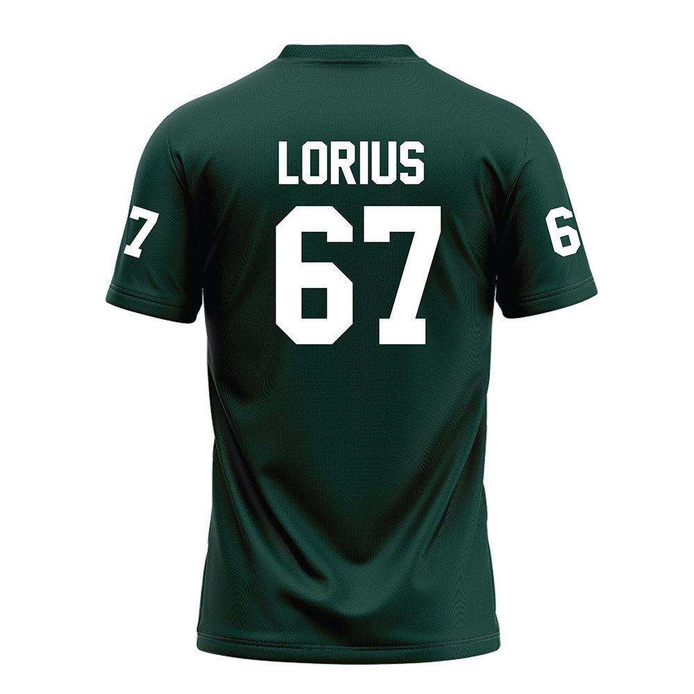 Michigan State - NCAA Football : Hayden Lorius - Green Football Jersey-1