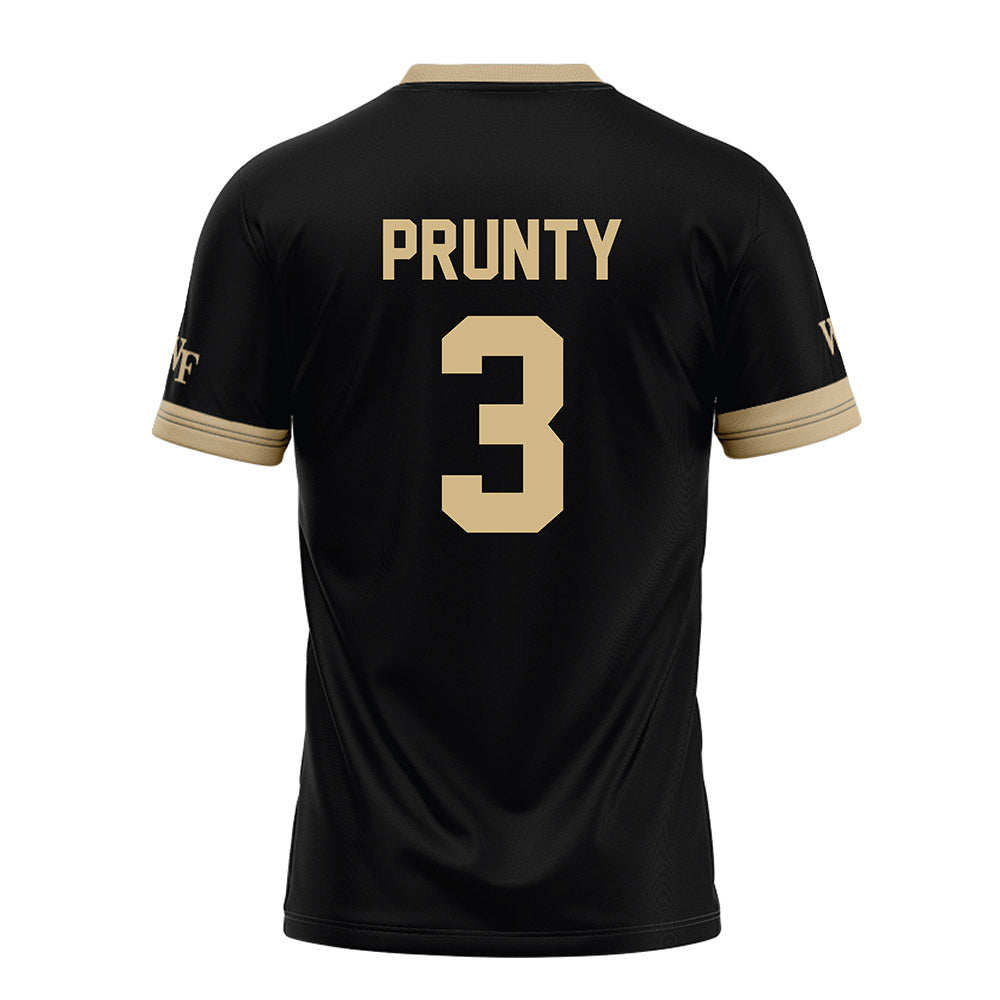 Wake Forest - NCAA Football : Karon Prunty - Black Football Jersey-1