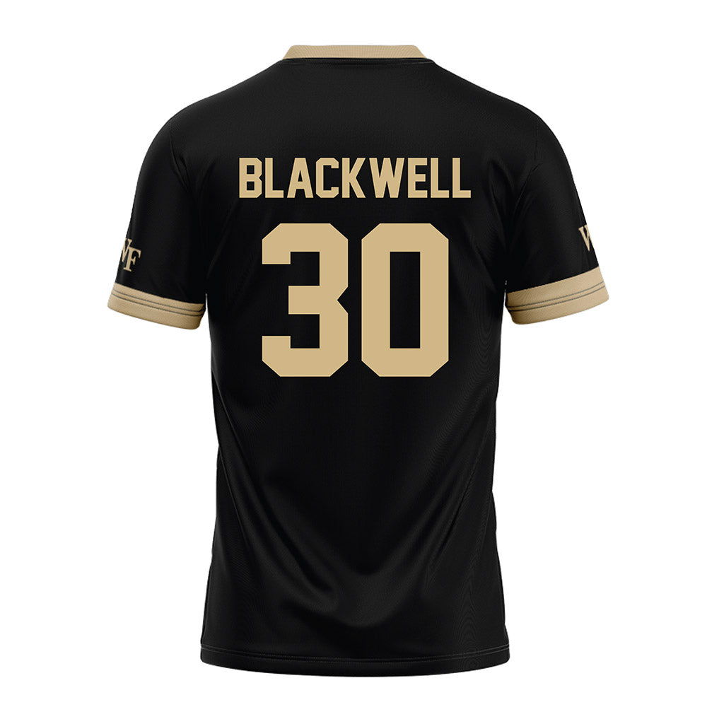 Wake Forest - NCAA Football : Jerron Blackwell - Black Football Jersey-1