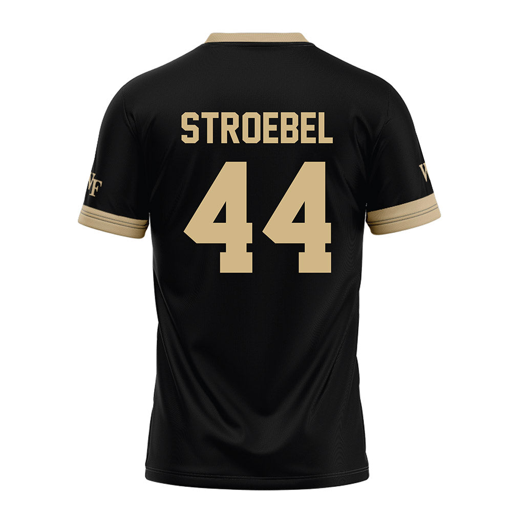 Wake Forest - NCAA Football : Wesley Stroebel - Black Football Jersey-1