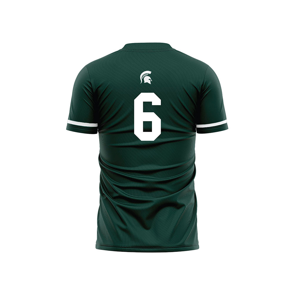 Michigan State - NCAA Women's Soccer : Remini Tillotson - Green Soccer Jersey-1
