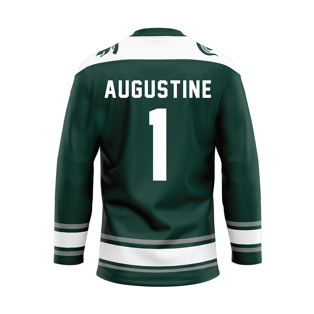 Michigan State - NCAA Men's Ice Hockey : Trey Augustine - Green Hockey Jersey