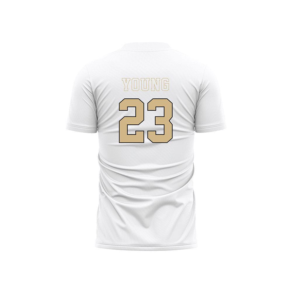 Wake Forest - NCAA Men's Soccer : Chandler Young - Pattern White Soccer Jersey-1